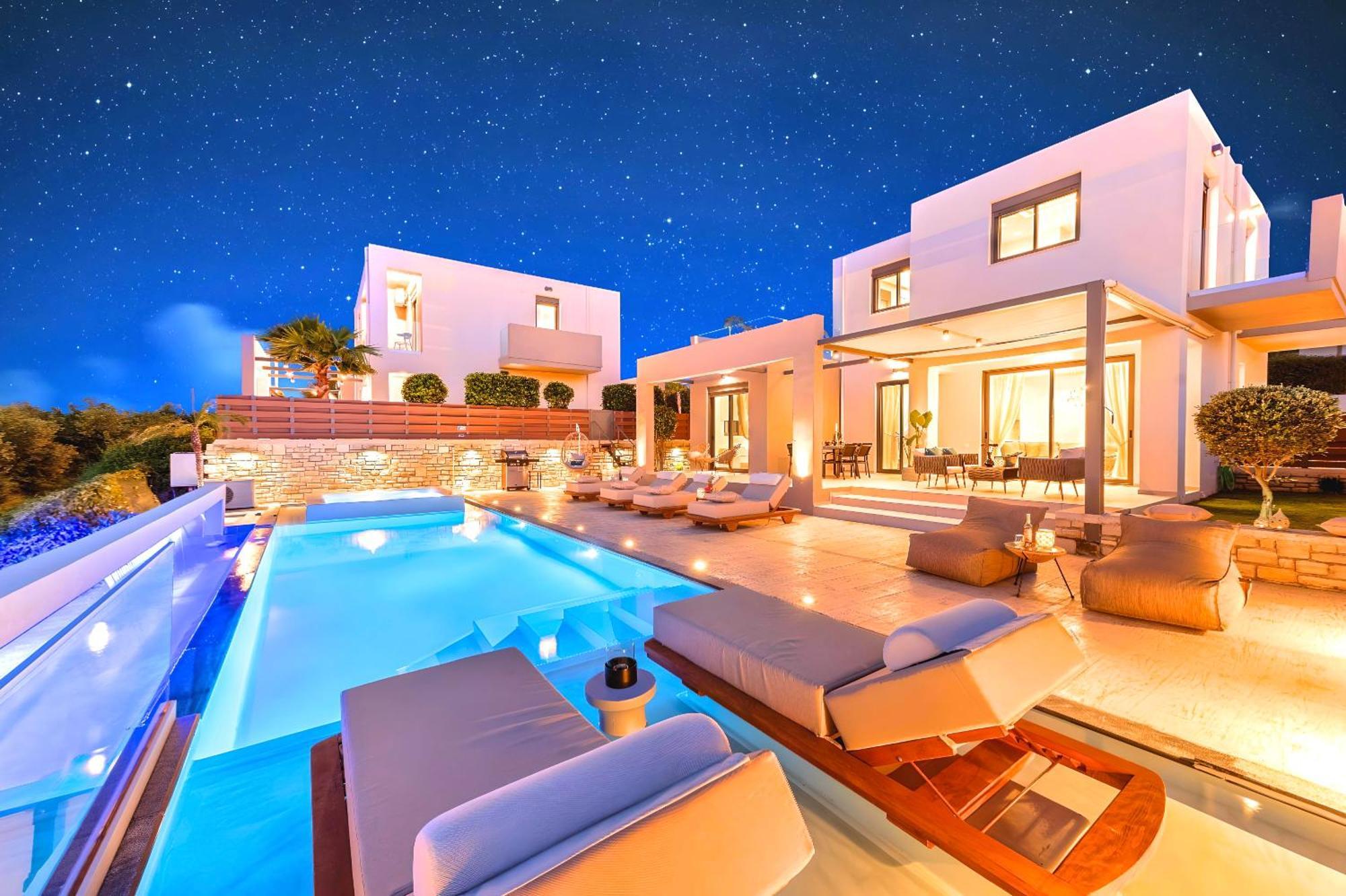 Minoas Villas Heated Pool Kurnász Kültér fotó