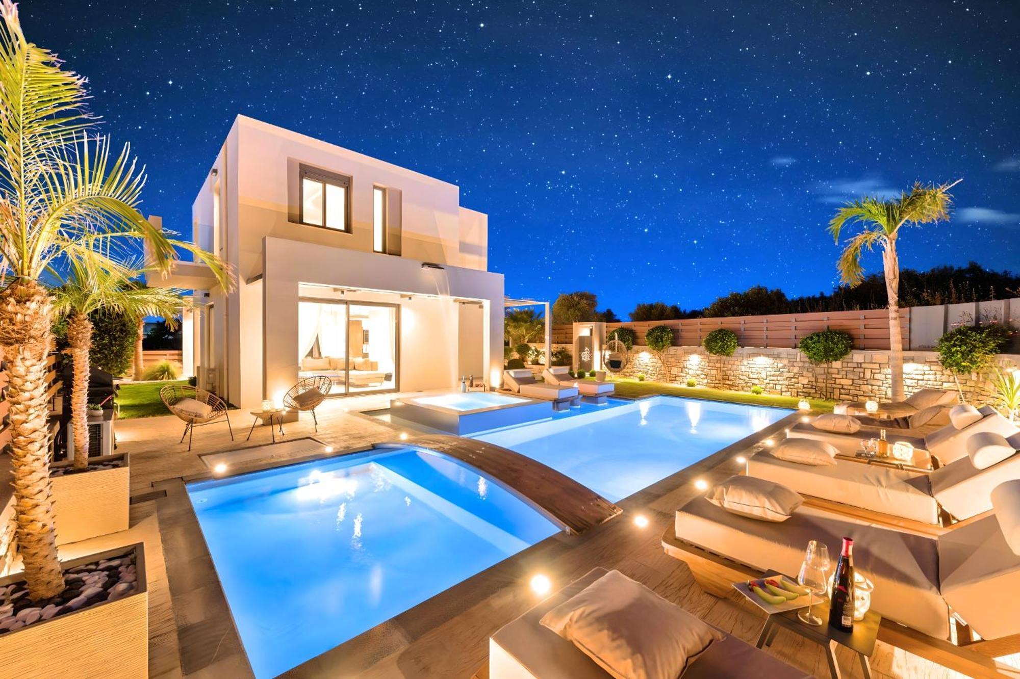 Minoas Villas Heated Pool Kurnász Kültér fotó