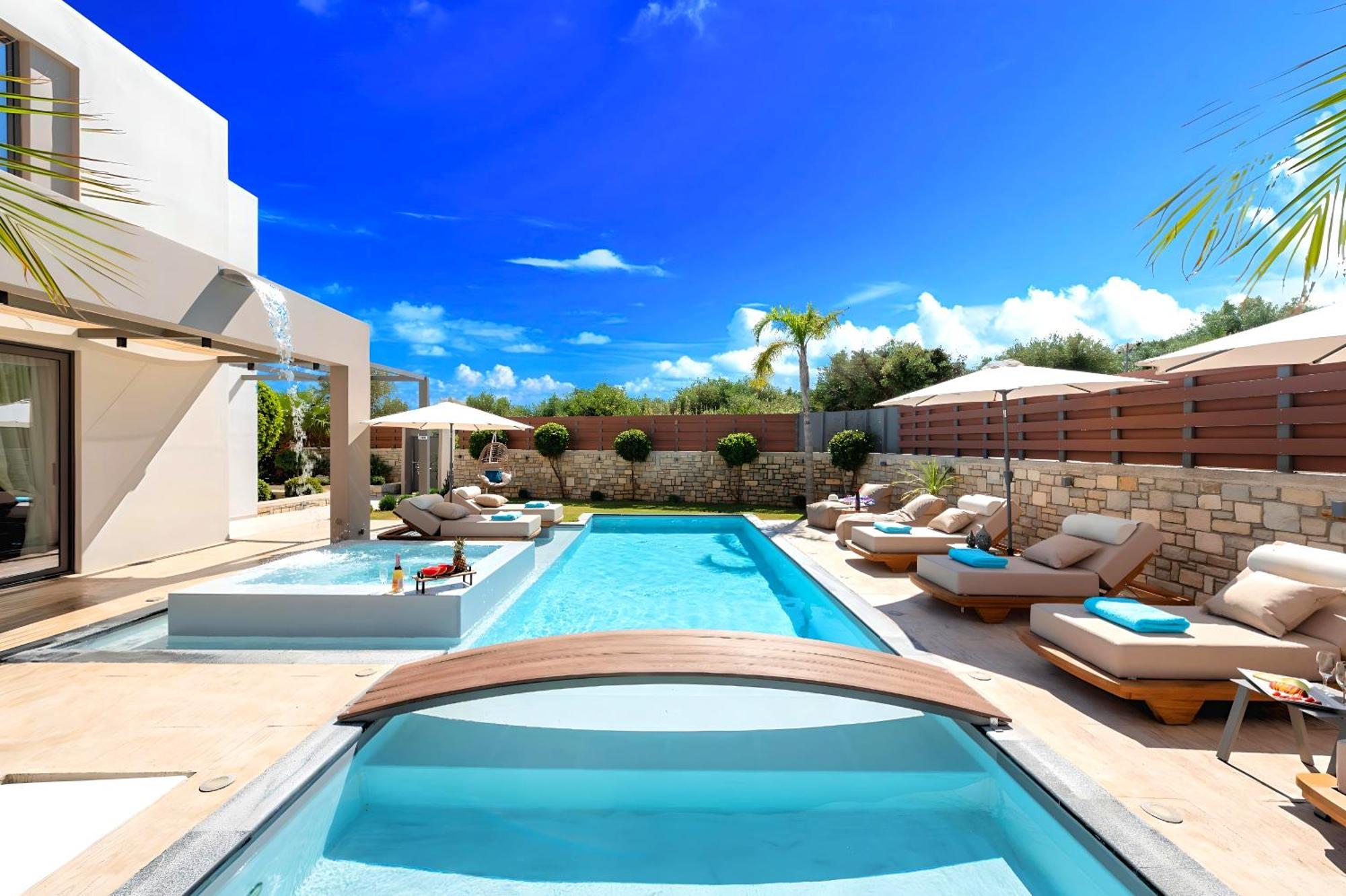 Minoas Villas Heated Pool Kurnász Kültér fotó