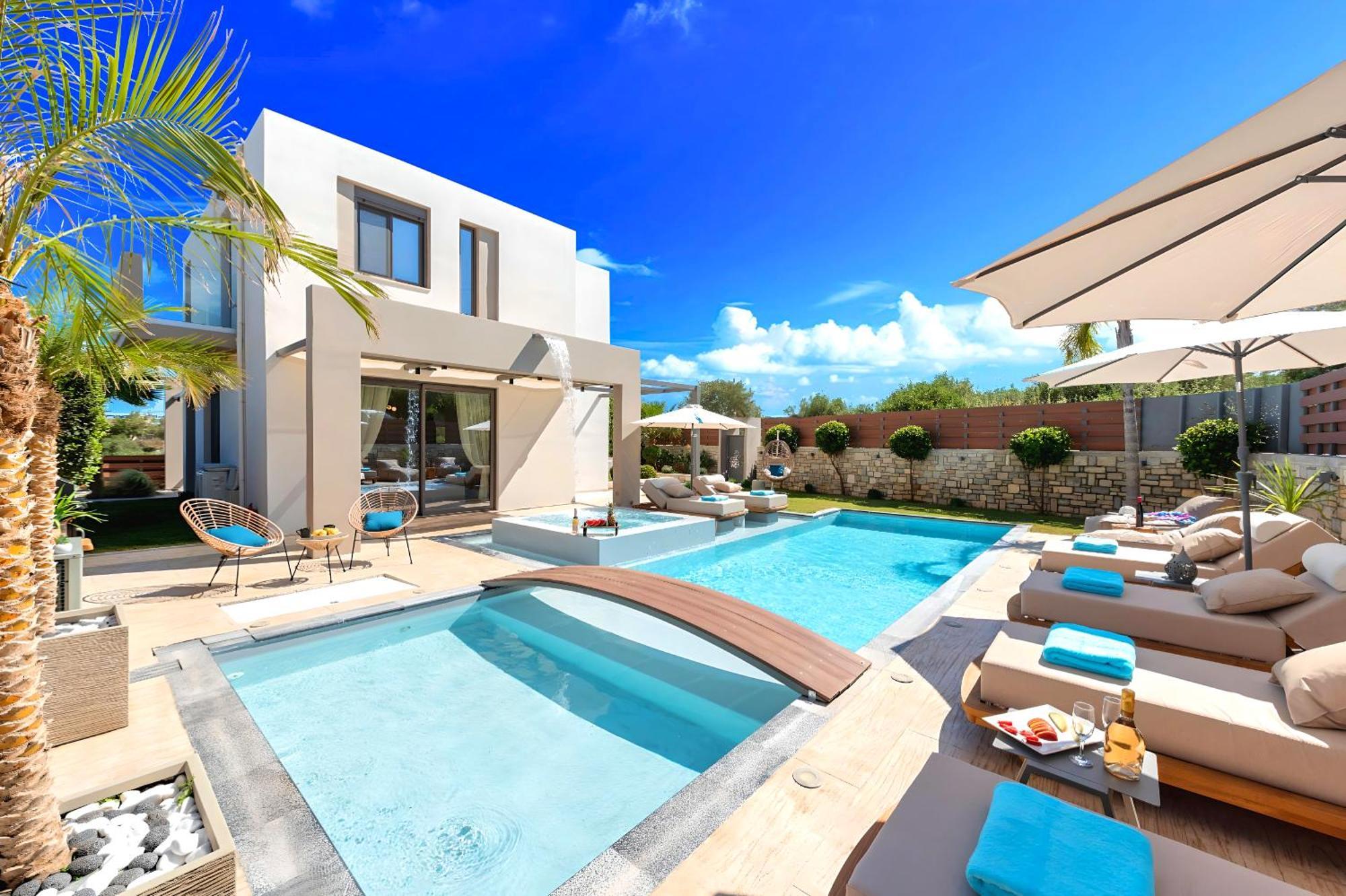 Minoas Villas Heated Pool Kurnász Kültér fotó